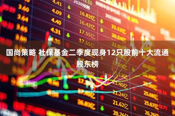 国尚策略 社保基金二季度现身12只股前十大流通股东榜