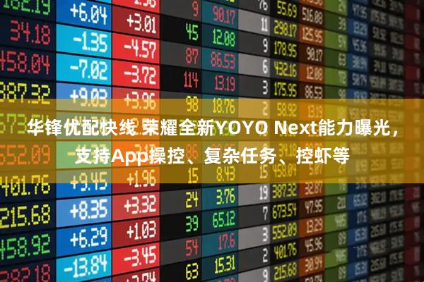 华锋优配快线 荣耀全新YOYO Next能力曝光，支持App操控、复杂任务、控虾等